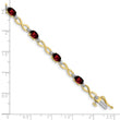 10k Garnet and Diamond Infinity Bracelet