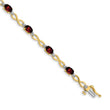 10k Garnet and Diamond Infinity Bracelet 7 in - Birthstone Company