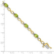 10k Peridot and Diamond Infinity Bracelet