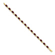 14k Floral Diamond and Garnet Bracelet - Birthstone Company