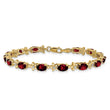 14k Floral Diamond and Garnet Bracelet - Birthstone Company