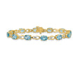 14k Blue Topaz and Diamond Bracelet - Birthstone Company