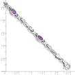 10k White Gold Amethyst 4 Stone Bracelet