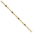 10k Garnet 4 Stone Bracelet - Birthstone Company