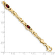 10k Garnet 4 Stone Bracelet - Birthstone Company