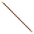 14k 6x4mm Oval Garnet Bracelet - Birthstone Company