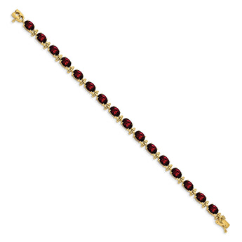14k Garnet Bracelet - Birthstone Company