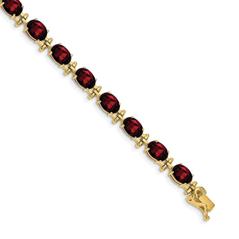 14k Garnet Bracelet - Birthstone Company