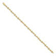 10k Yellow Gold Diamond Hearts Tennis Bracelet