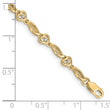 10k Yellow Gold Diamond Hearts Tennis Bracelet