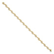 10k Gold Diamond 7.5in Link Bracelet
