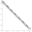 14K White Gold Lab Grown Diamond Flower Infinity Bracelet