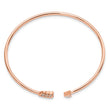 14k Rose Gold 1/10 carat Lab Grown Diamond VS/SI+ G+ Arrow Cuff Flexible Bangle Bracelet - Birthstone Company