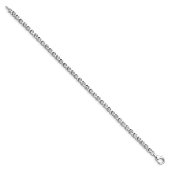 14K White Lab Grown Diamond Tennis Bracelet