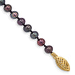 14k 4-5mm Black Near Round Freshwater Cultured Pearl Bracelet - Birthstone Company