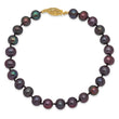 14k 6-7mm Black Near Round Freshwater Cultured Pearl Bracelet - Birthstone Company