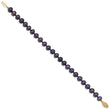 14k 7-8mm Black Near Round Freshwater Cultured Pearl Bracelet - Birthstone Company