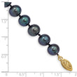 14k 8-9mm Black Near Round Freshwater Cultured Pearl Bracelet - Birthstone Company