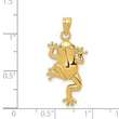 14k Frog W/ Enameled Eyes Charm