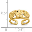 14k D/C Plumeria Toe Ring
