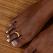 14k Hearts and X Toe Ring