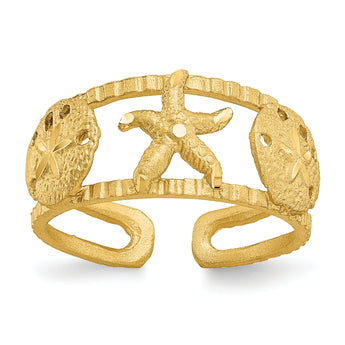 14k Starfish Toe Ring