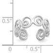 14k White Gold Swirl Toe Ring