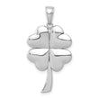 14K White Gold Polished 4-Leaf Clover Charm