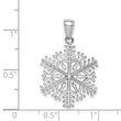 14k White Gold Polished Snowflake Pendant
