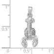 14k White Gold Moveable Lobster Pendant