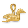 14k Solid Polished 3-Dimensional Mallard Charm