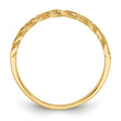 14k Diamond-cut Rope Ring