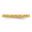 14k Diamond-cut Rope Ring