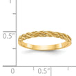 14k Diamond-cut Rope Ring