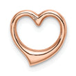 14K Rose Polished Heart Chain Slide