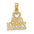 14k HEART AND KISSES Charm