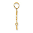 14k MOM w/ Dangling Heart Charm
