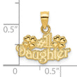 14k #1 DAUGHTER with Flowers Charm