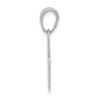 14K White Gold I Love You Hand/ Sign Language Pendant