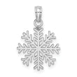 14k White Gold Snowflake Pendant