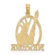 14k Cut-out NEW YORK w/Statue of Liberty Charm