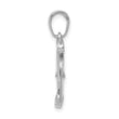 14K White Gold 3-D Moveable Scissors Pendant