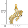 14k 3-D Aries Zodiac Charm