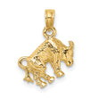 14k 3-D Taurus Zodiac Charm