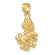 14k 3-D Leo Zodiac Charm