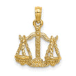 14k 3-D Libra Zodiac Charm