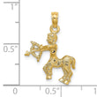 14k 3-D Sagittarius Zodiac Charm