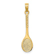 14k 3-D Tennis Racquet Charm