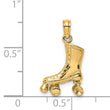 14k 3-D Roller Skate Charm