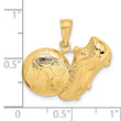14k Soccer Shoe Kicking Ball Charm
